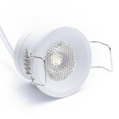 PUNTILUCE 1W ROTONDO WHITE D.32 130LM 30D 12V 6000K MINI PLUG